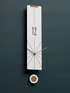 Design Wanduhr 'THE WHITE PENDULUM.'