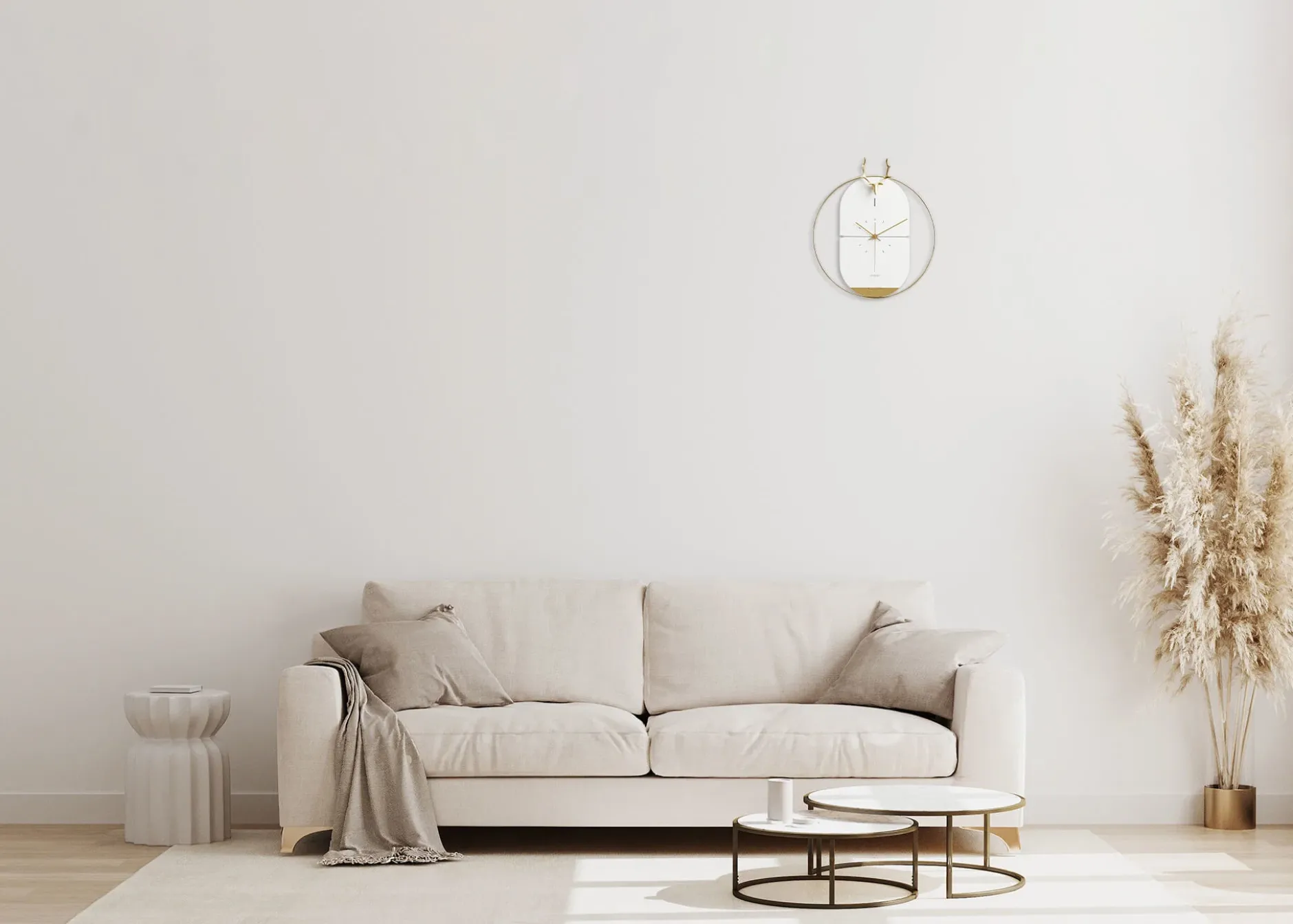Design Wanduhr 'THE WHITE SKY.'
