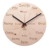 Design Wanduhr 'Uhrform Zirbe rund'