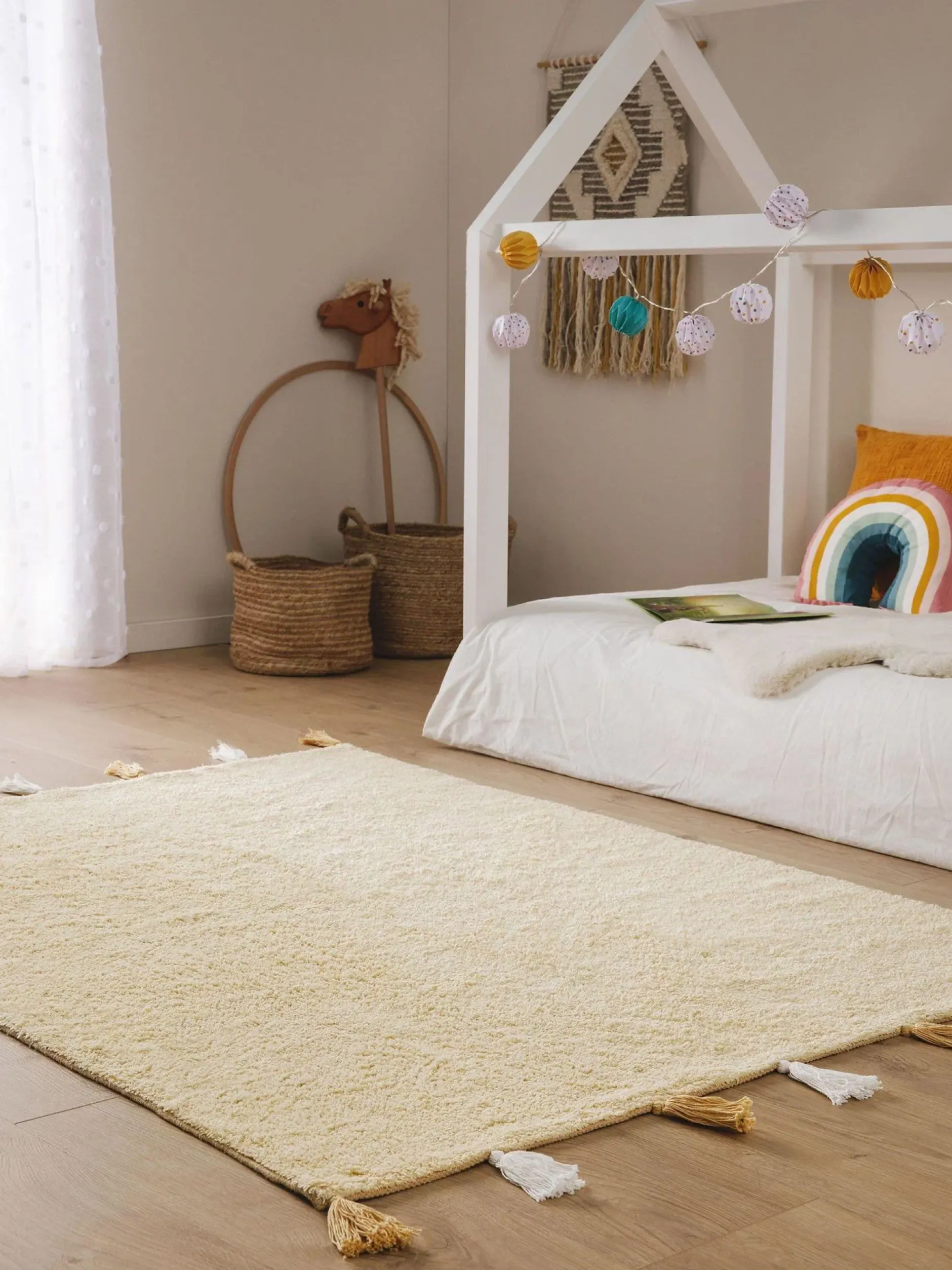Design Waschbarer Kinderteppich Malu Gelb I