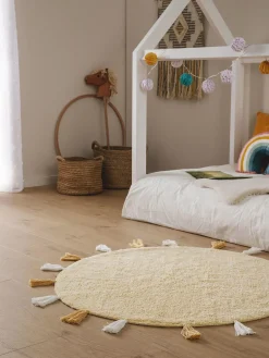 Design Waschbarer Kinderteppich Malu Gelb II