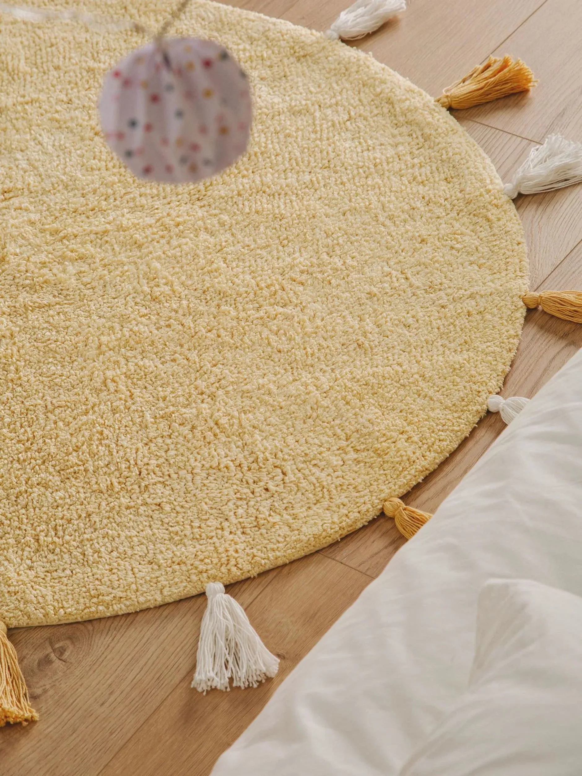 Design Waschbarer Kinderteppich Malu Gelb II