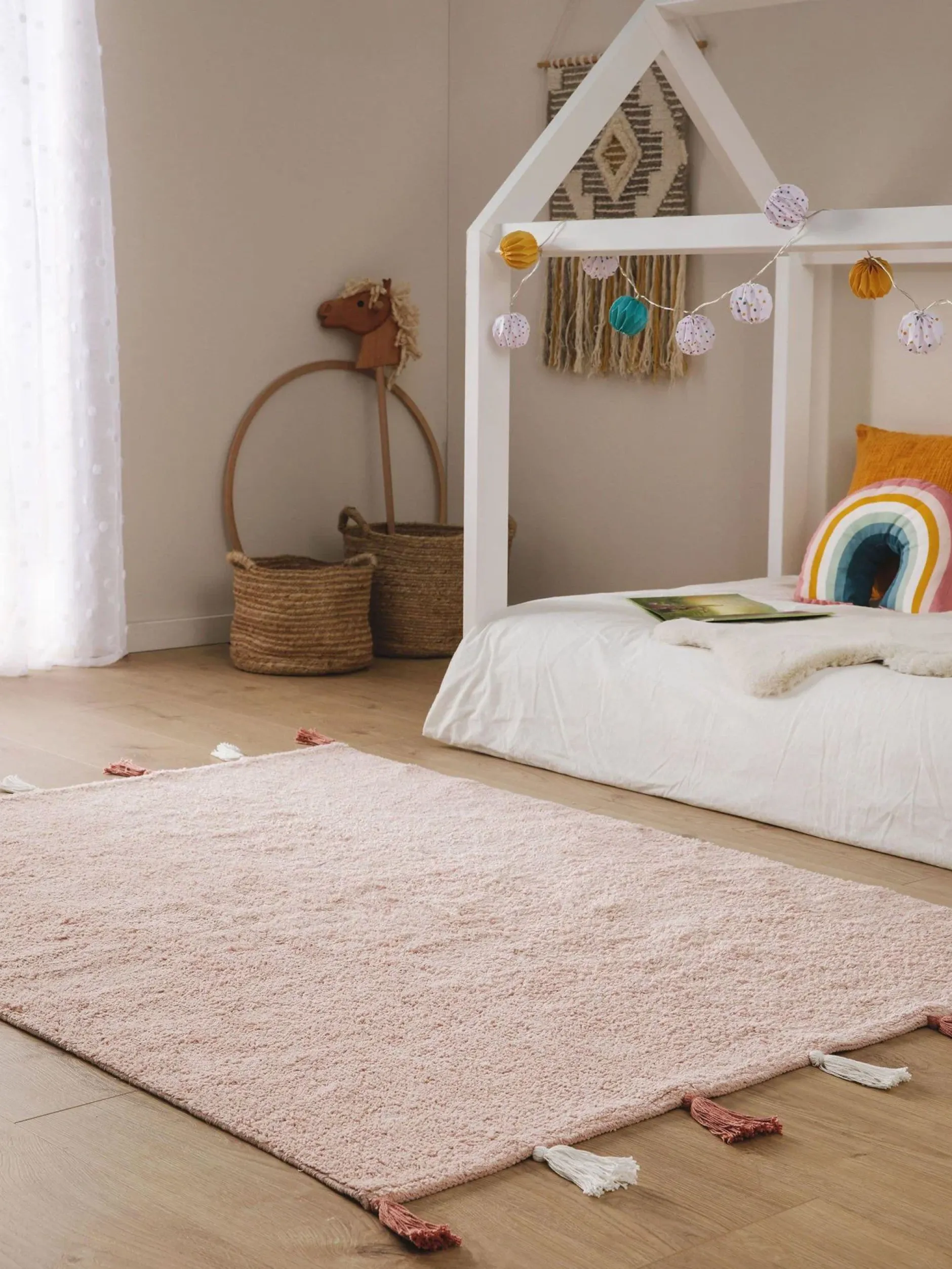 Design Waschbarer Kinderteppich Malu Rosa III
