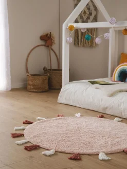 Design Waschbarer Kinderteppich Malu Rosa IV
