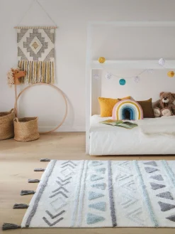 Design Waschbarer Kinderteppich Levi Blau