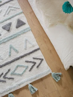 Design Waschbarer Kinderteppich Levi Blau