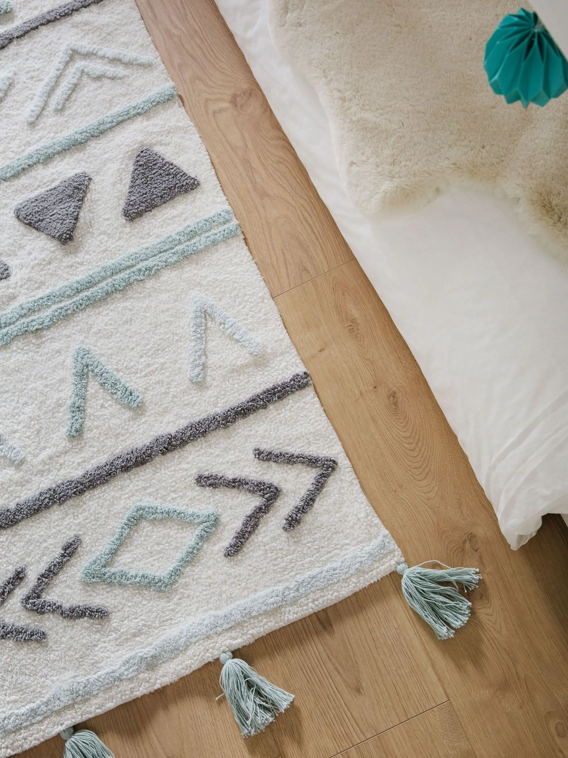 Design Waschbarer Kinderteppich Levi Blau