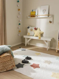 Design Waschbarer Kinderteppich Stars Bunt