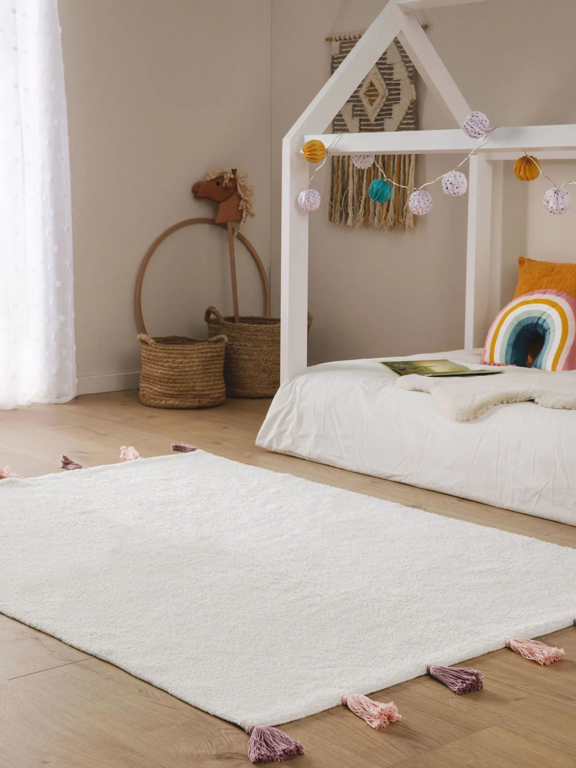 Design Waschbarer Kinderteppich Malu Rosa I