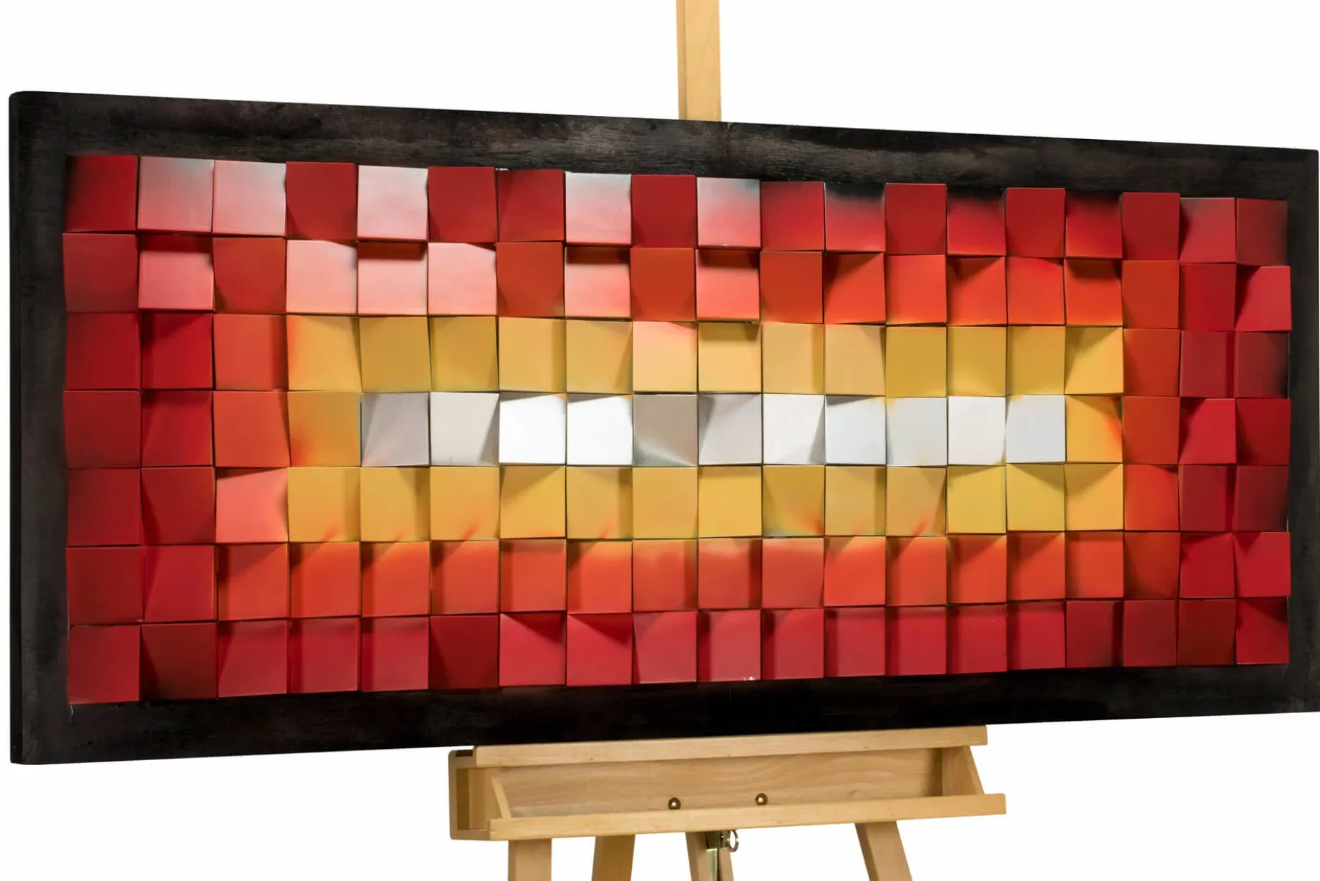 3D Wandbild 'Flammentanz' 130x53x8cm