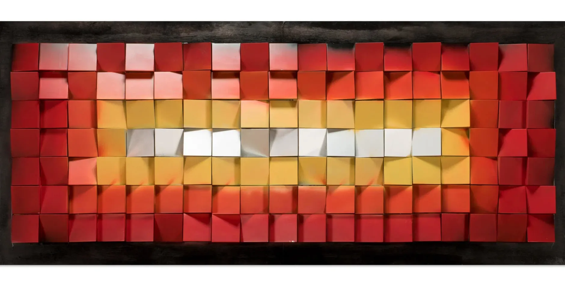 3D Wandbild 'Flammentanz' 130x53x8cm