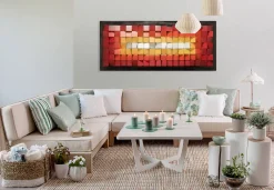 3D Wandbild 'Flammentanz' 130x53x8cm