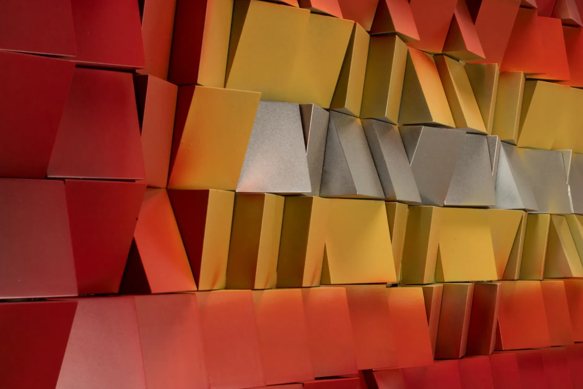 3D Wandbild 'Flammentanz' 130x53x8cm