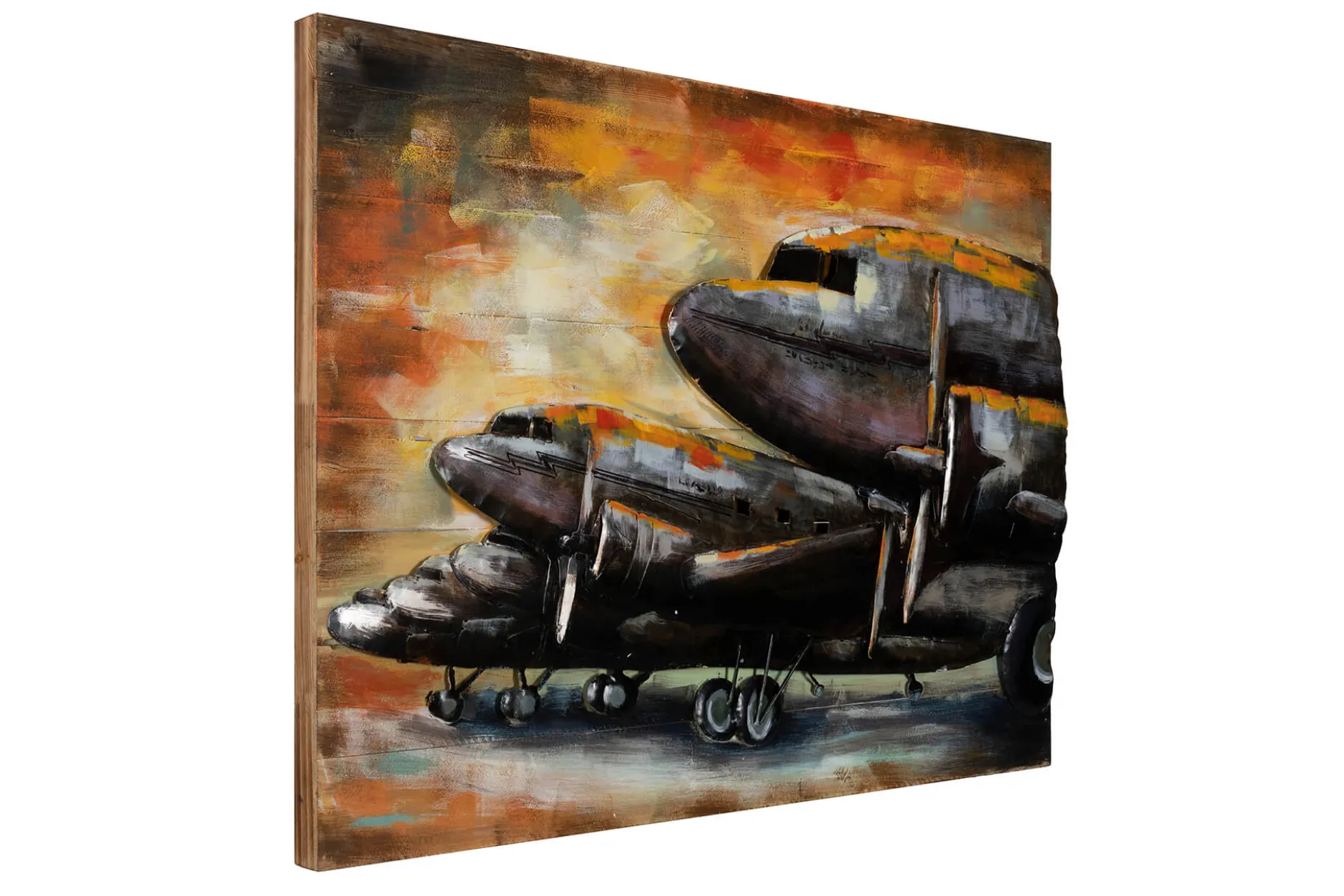 3D Wandbild 'Flight towards Sunset' 100x75x7cm