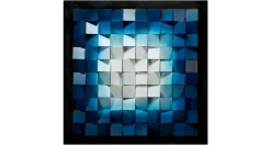 3D Wandbild 'Glanz mit Tiefe' 75x75x7cm
