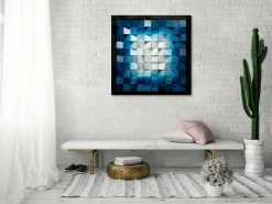 3D Wandbild 'Glanz mit Tiefe' 75x75x7cm