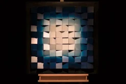 3D Wandbild 'Glanz mit Tiefe' 75x75x7cm