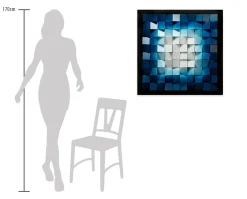 3D Wandbild 'Glanz mit Tiefe' 75x75x7cm