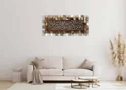 3D Wandbild 'Pixelated Illusions' 123x55x7cm