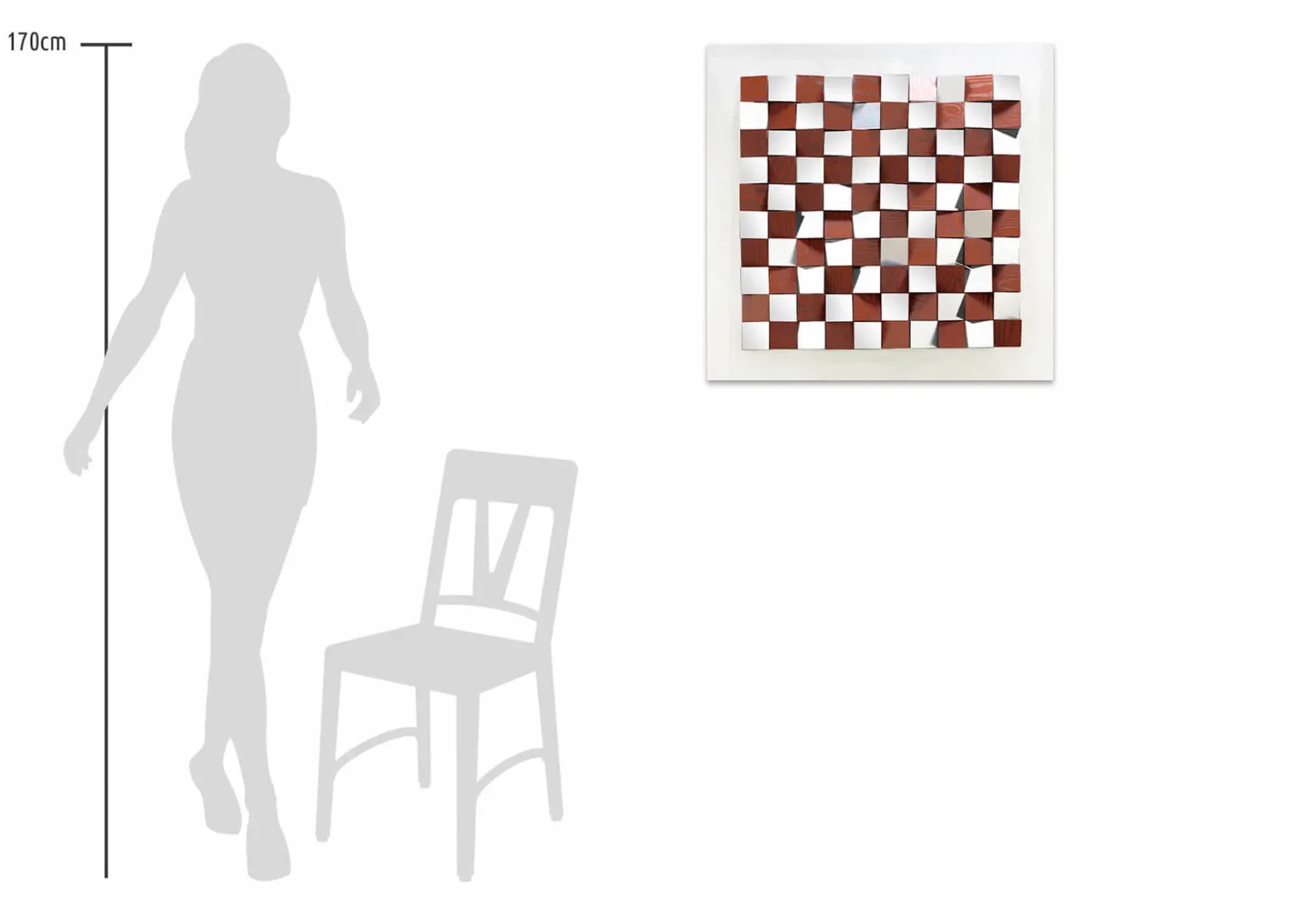 3D Wandbild 'Precious Strategy' 85x85x8cm