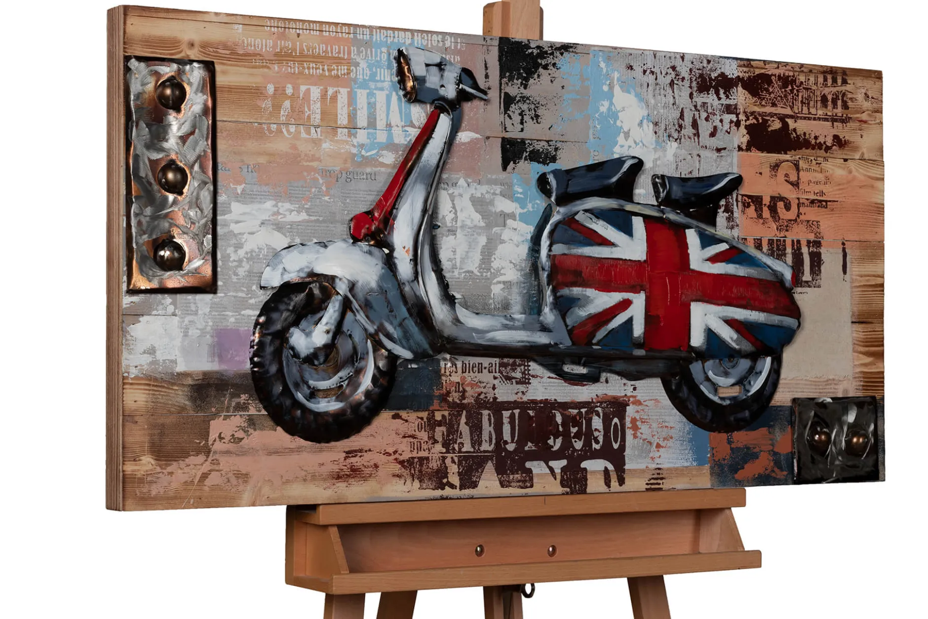 3D Wandbild 'Trip to London' 100x50x6,5cm
