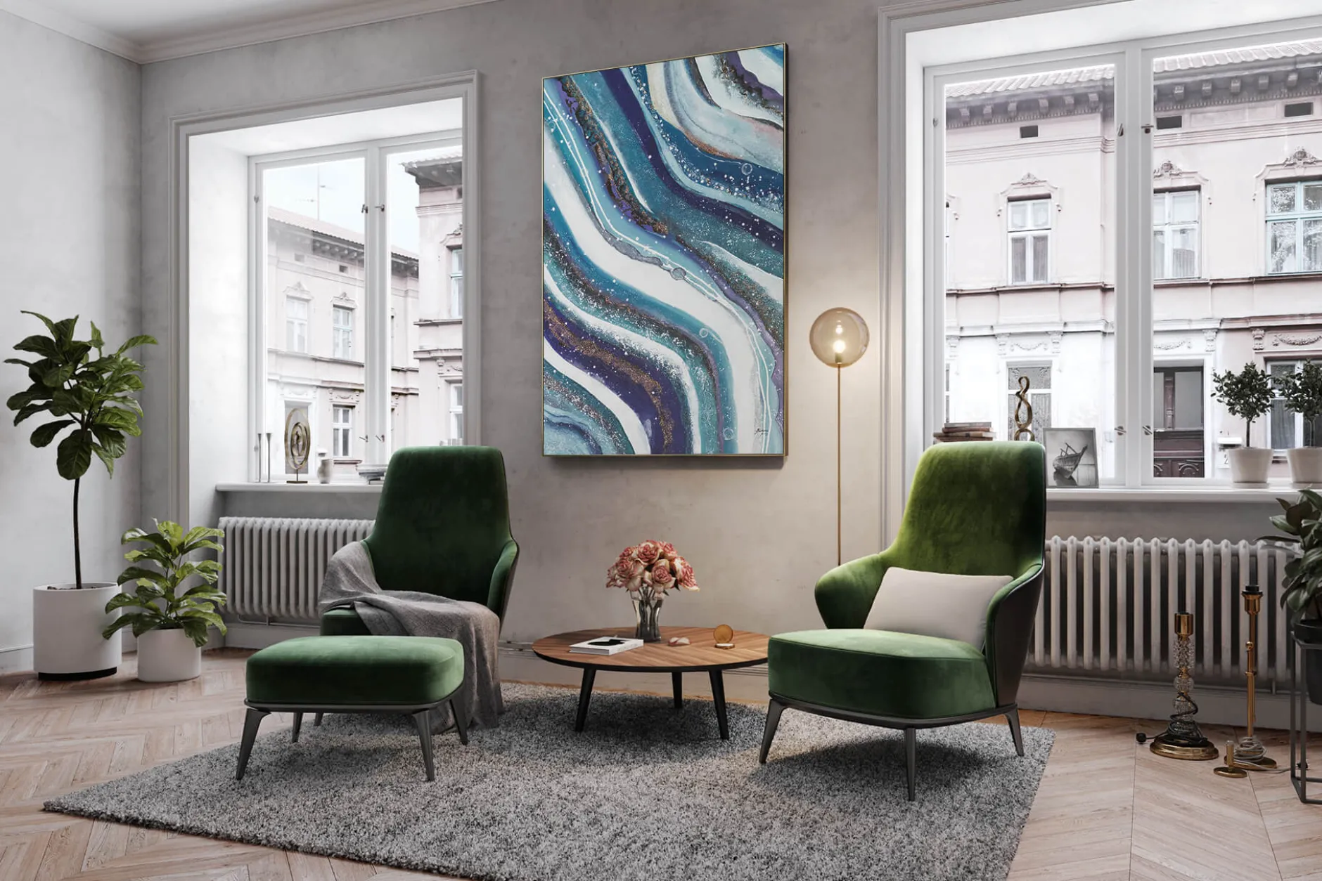 Gemälde 'Enchanted Waves' | Handgemaltes Unikat
