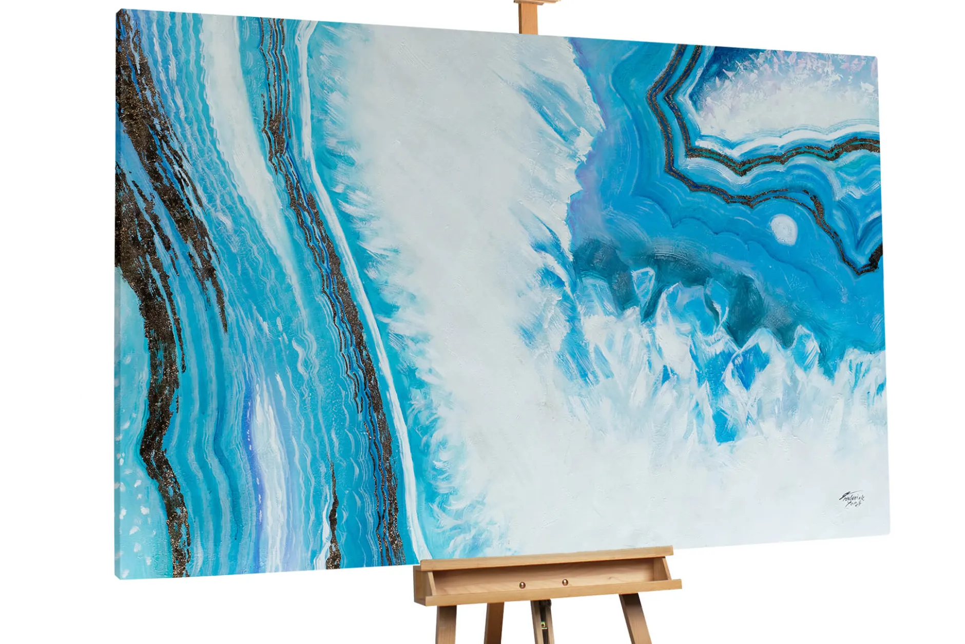Gemälde 'Marble Ocean' | Handgemaltes Unikat
