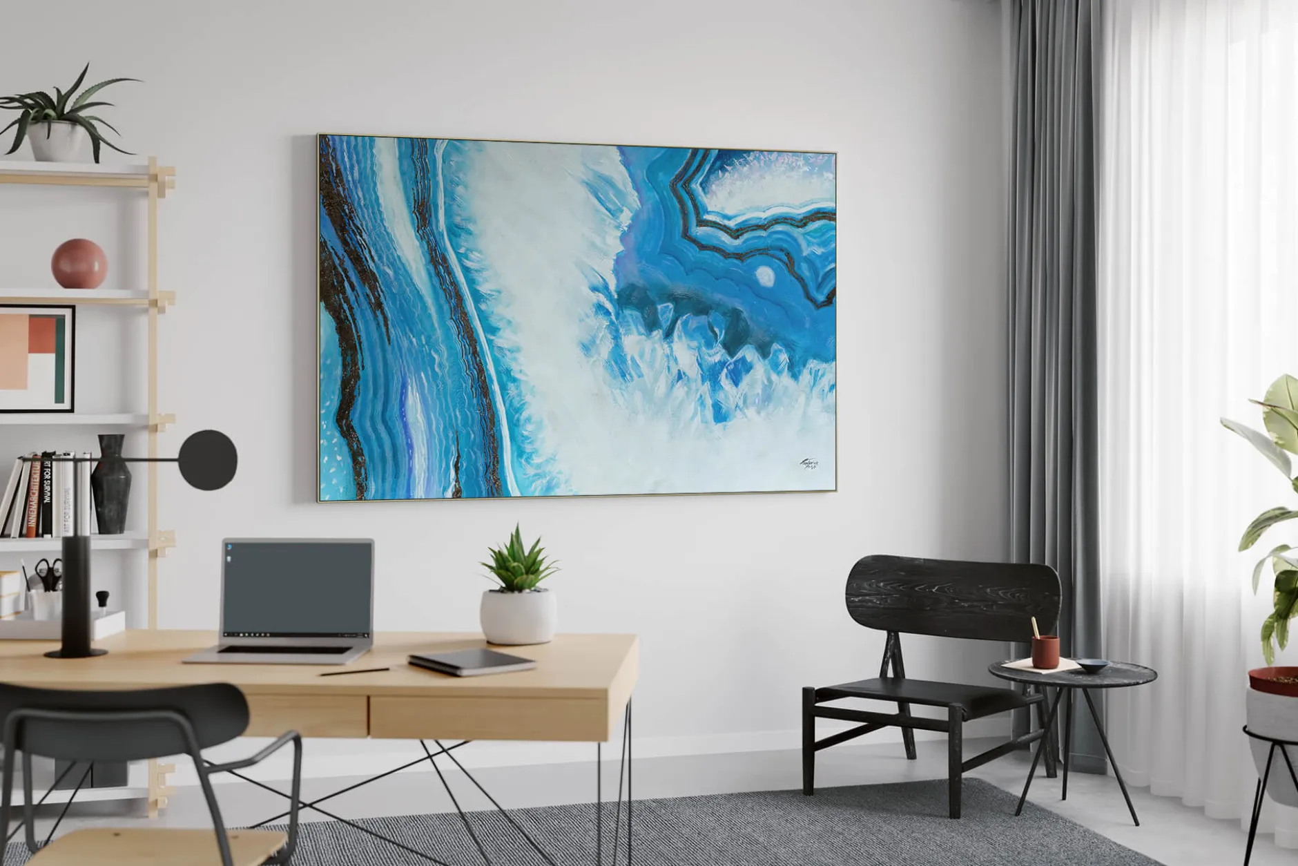 Gemälde 'Marble Ocean' | Handgemaltes Unikat