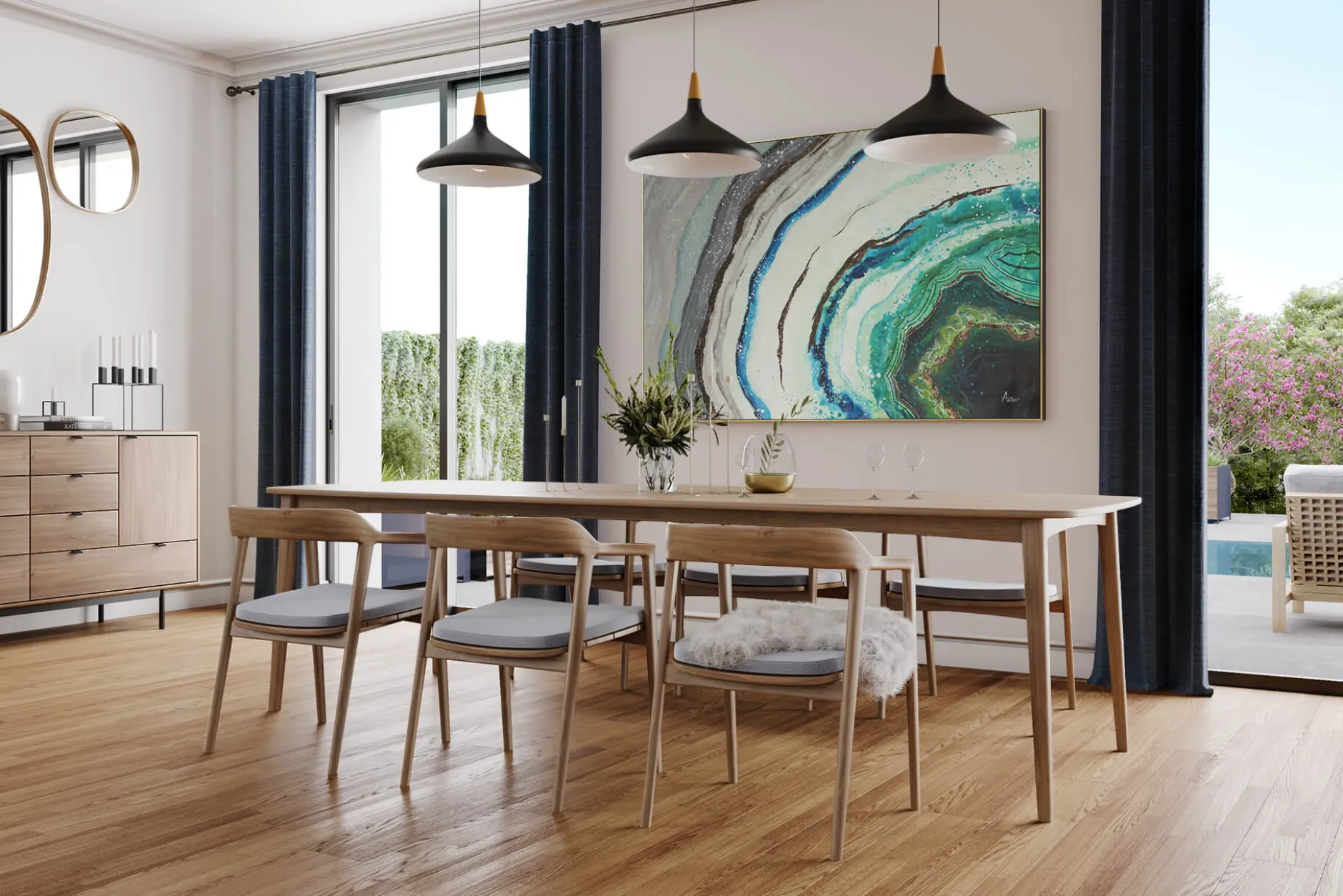 Gemälde 'Turquoise Lagoon' | Handgemaltes Unikat