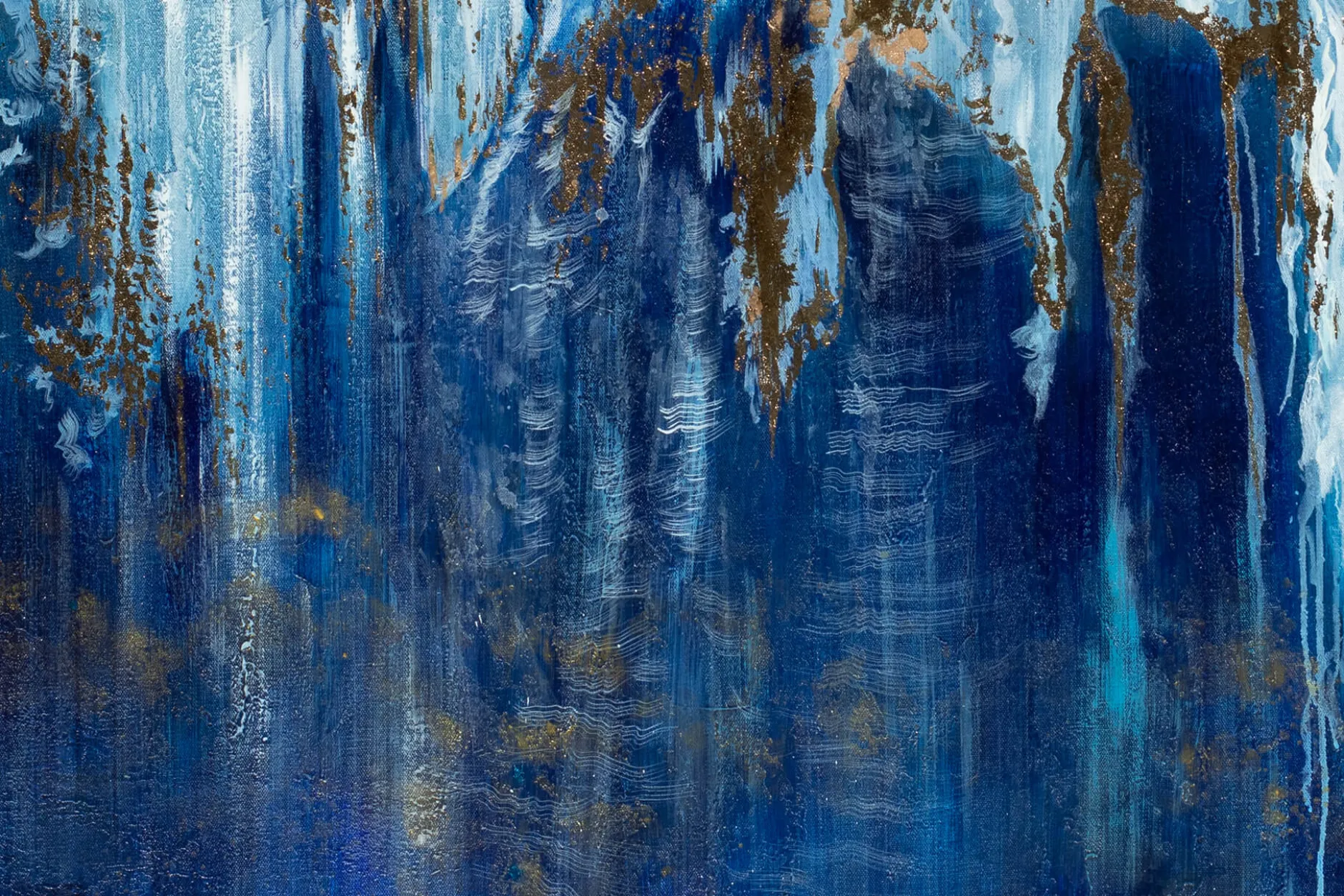 Gemälde 'Verzauberter Wasserfall' | Handgemaltes Unikat