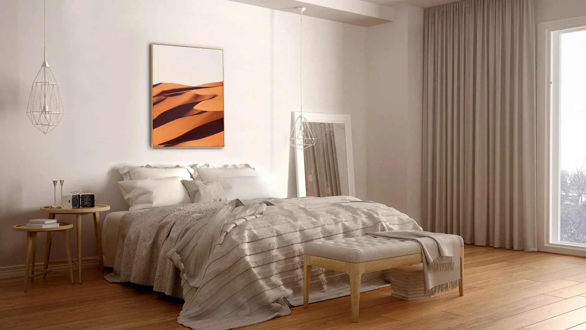 Gerahmte Fotografie 'Desert Perfection' 120x80cm