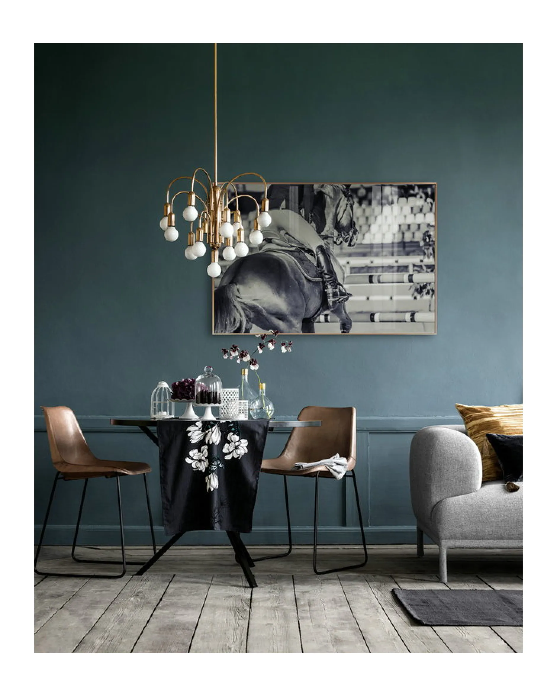 Gerahmte Fotografie 'Sprung der Sieger' 90x60cm
