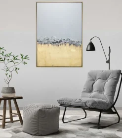 Gerahmtes Acryl Gemälde 'Goldenes Himmelreich' 77,5x102,5cm