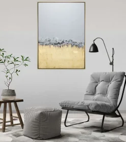 Gerahmtes Acryl Gemälde 'Goldenes Himmelreich' 77,5x102,5cm