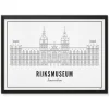 Gerahmtes Karten-Poster 'At the Rijksmuseum, Amsterdam' 30x21cm
