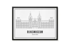 Gerahmtes Karten-Poster 'At the Rijksmuseum, Amsterdam' 30x21cm