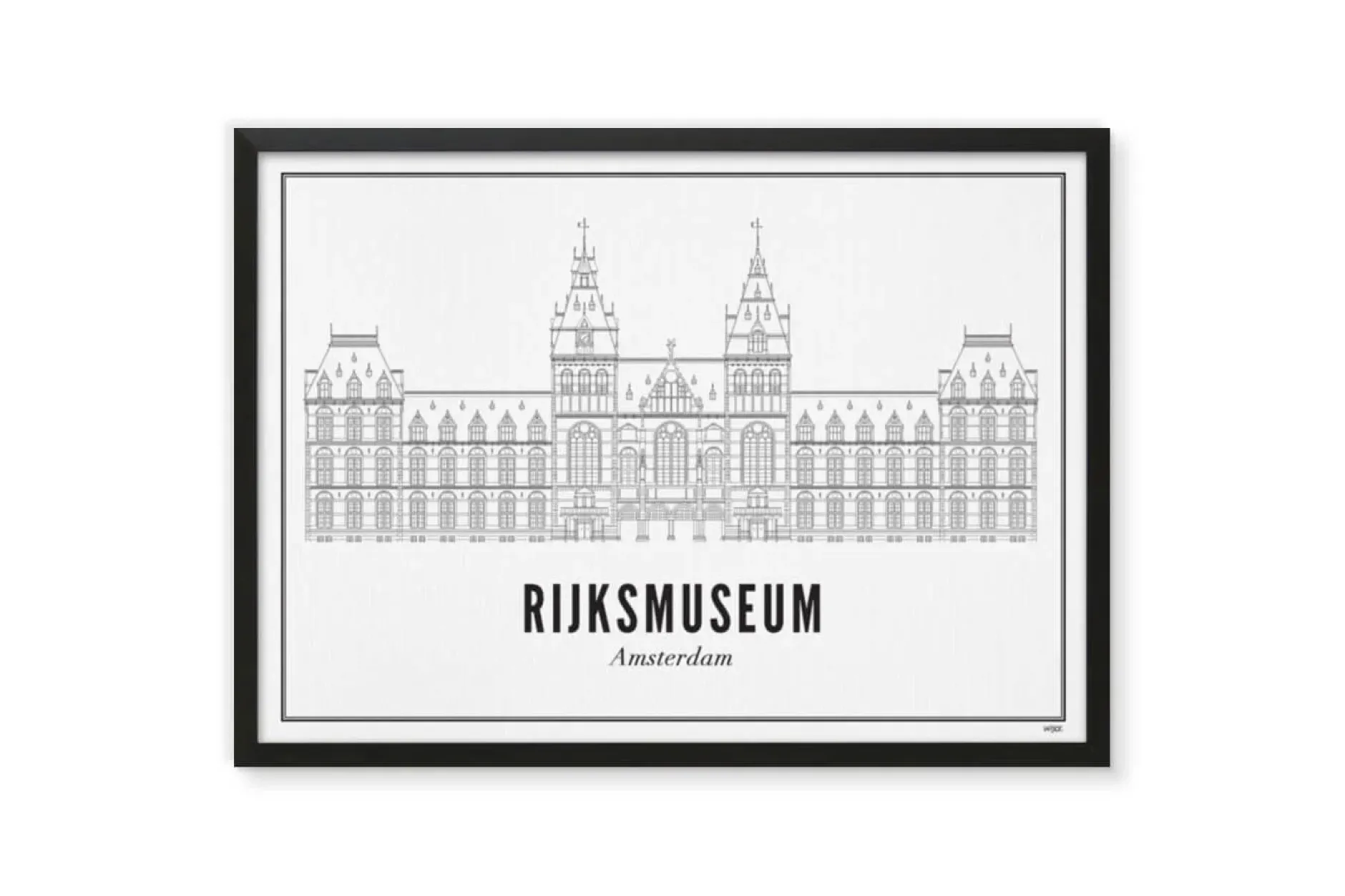 Gerahmtes Karten-Poster 'At the Rijksmuseum, Amsterdam' 30x21cm