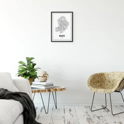 Gerahmtes Karten-Poster 'Madrid is the Heart' 21x30cm