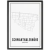 Gerahmtes Karten-Poster 'Meine Schwanthalerhöhe' 21x30cm
