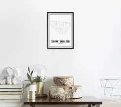 Gerahmtes Karten-Poster 'Meine Schwanthalerhöhe' 21x30cm