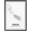 Gerahmtes Karten-Poster 'Off to Curaçao' 21x30cm