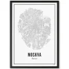 Gerahmtes Karten-Poster 'We Met in Moscow' 21x30cm