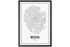 Gerahmtes Karten-Poster 'We Met in Moscow' 21x30cm