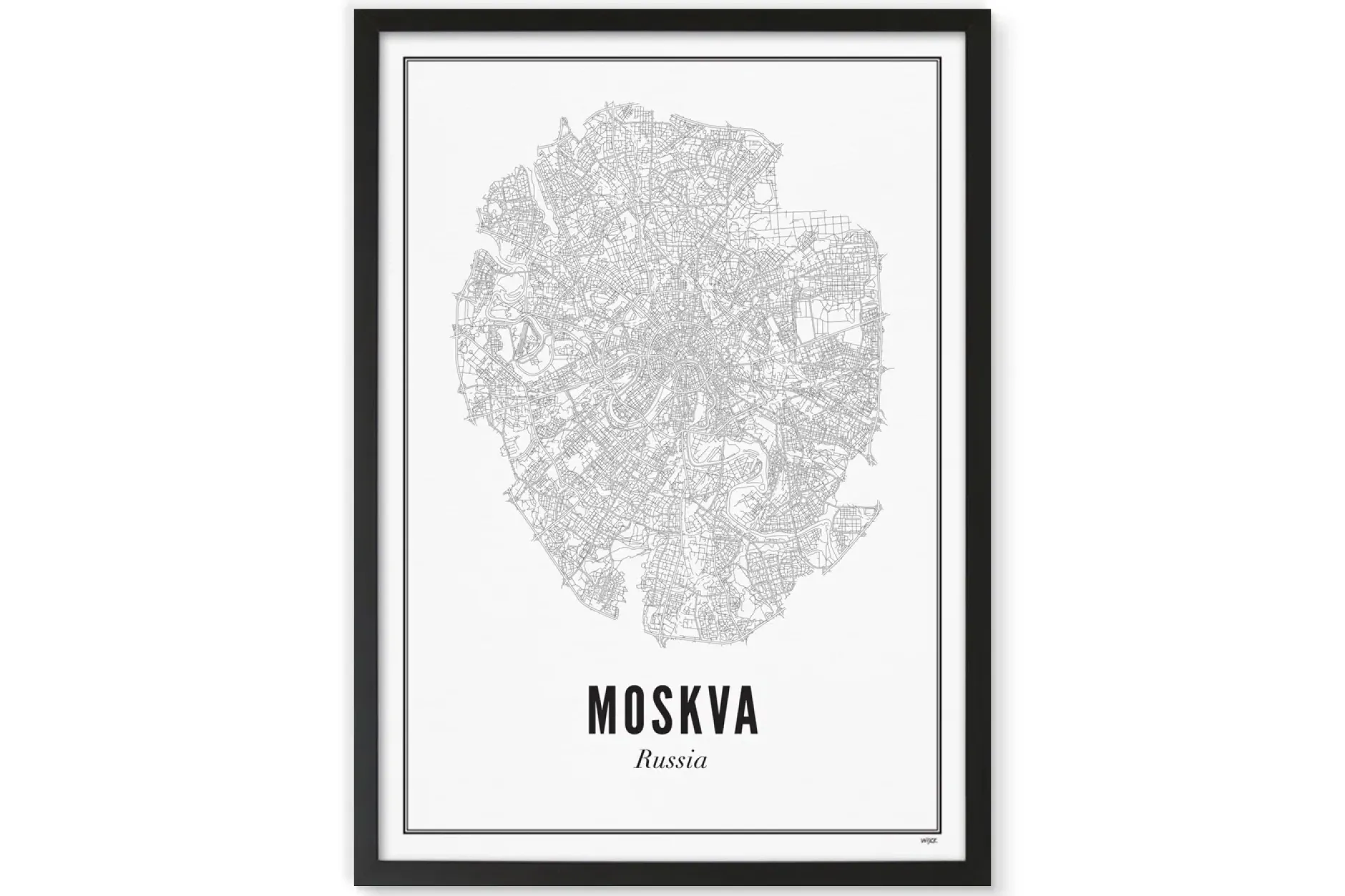 Gerahmtes Karten-Poster 'We Met in Moscow' 21x30cm