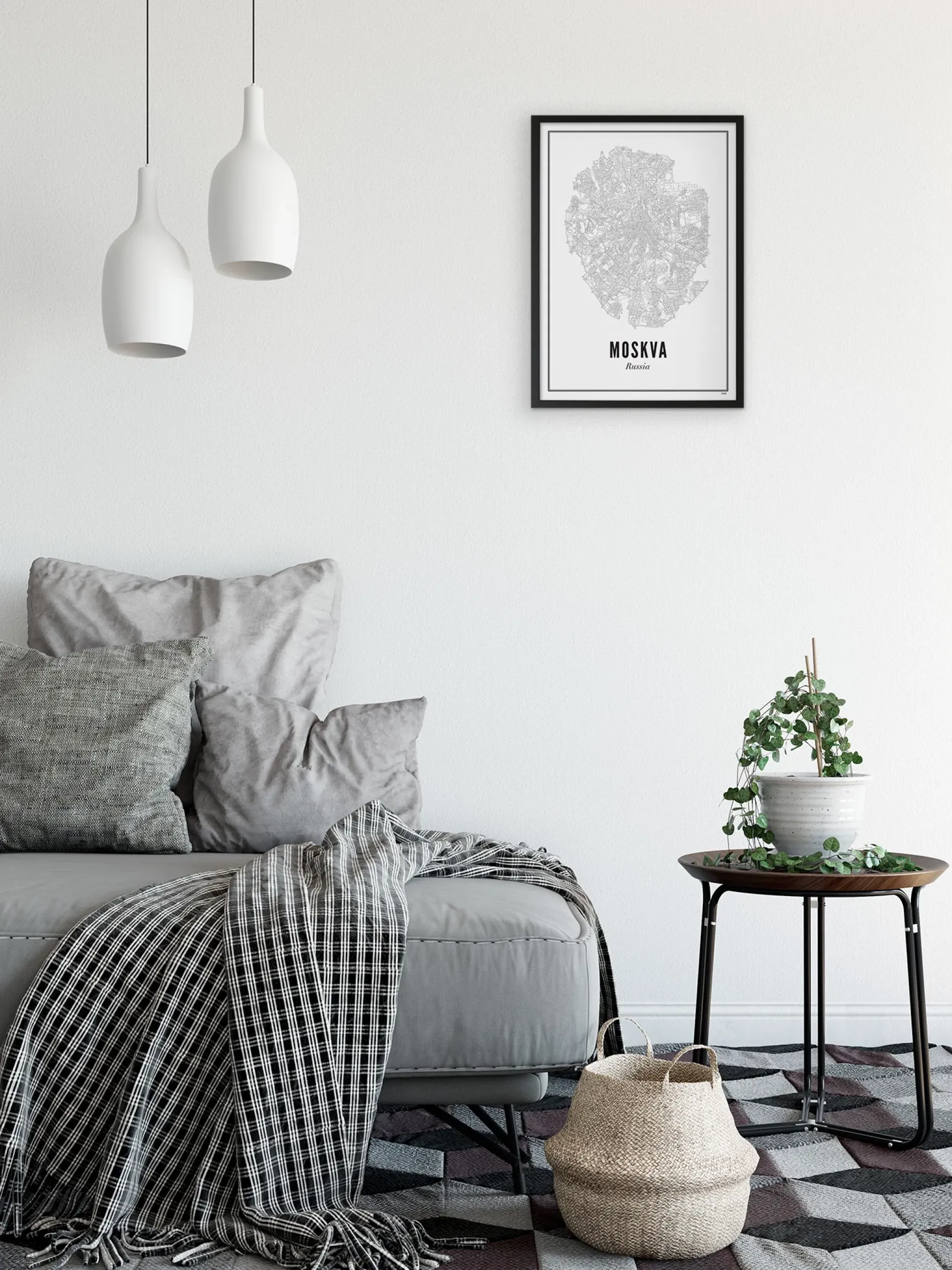 Gerahmtes Karten-Poster 'We Met in Moscow' 21x30cm