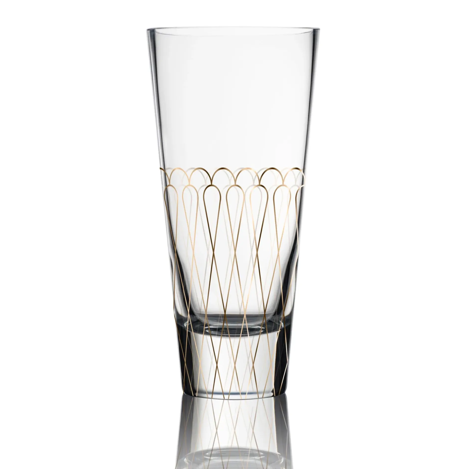 Glas Vase 'Golden Arc' von Goebel 12x26x12cm