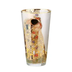 Glas Vase 'Junge Liebe' von Gustav Klimt 11x20x11cm