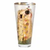Glas Vase 'Schöner Traum' von Gustav Klimt 15x30x15cm