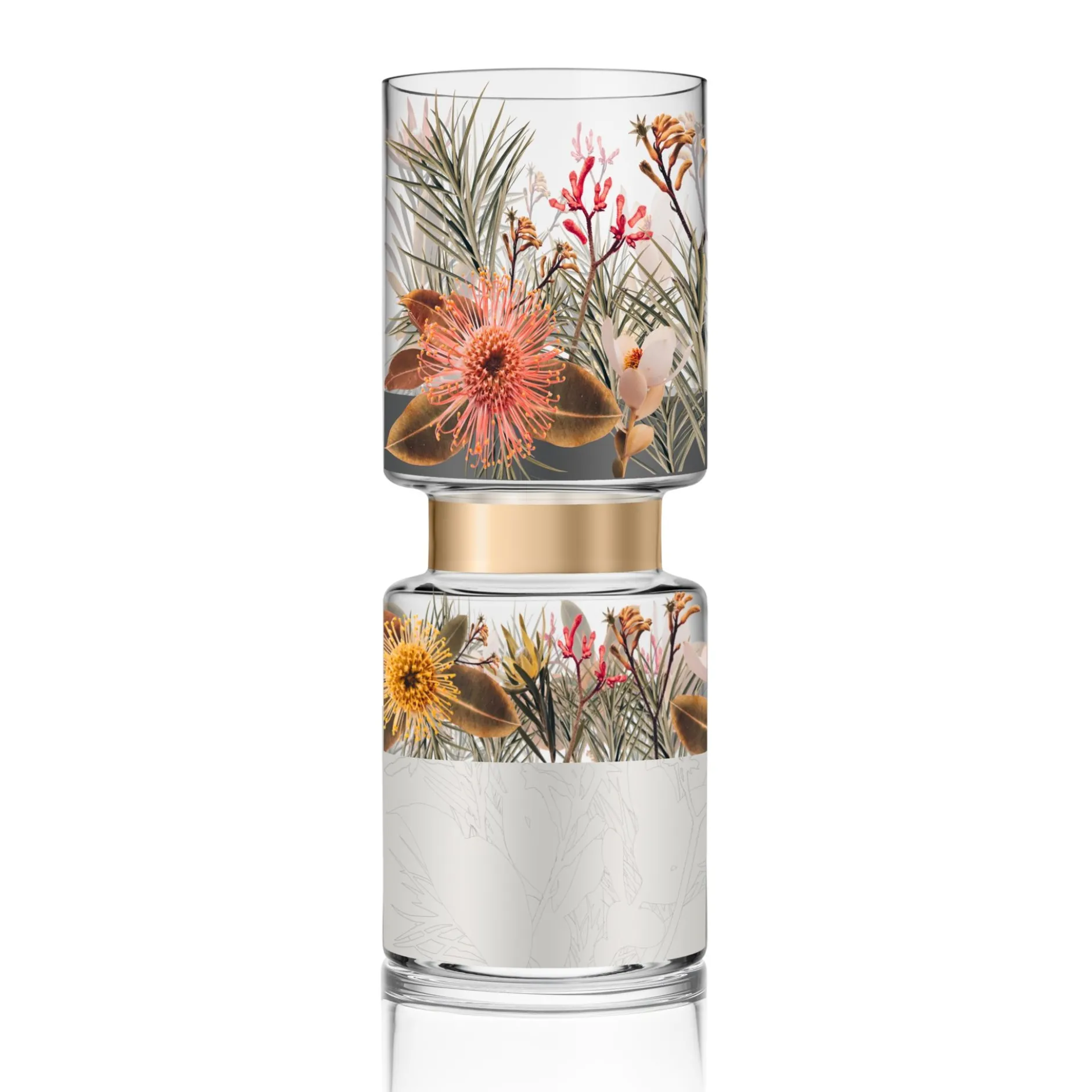 Glas Vase 'Sunburst Charm' von Goebel 15x40x15cm