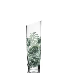 Glas Vase 'Tropical Palm Breeze' von Goebel 14x44x14cm
